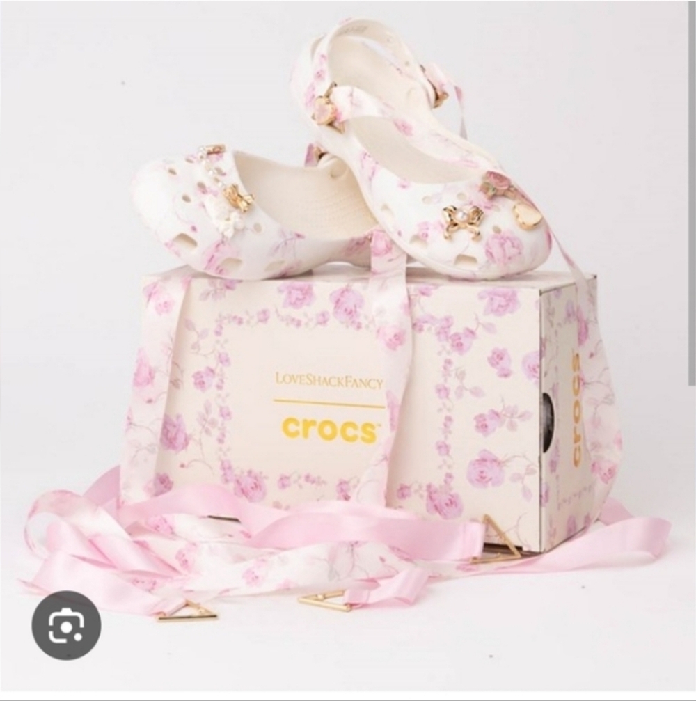 NWT loveshackfancy x crocs Classic Ballet Flat - Picture 5 of 9